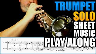 Lyrical Trumpet Solo "Intermezzo" by A.Kacanauskas. Sheet Music Play Along!