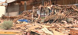 Part of La Bonita Supermarket collapses