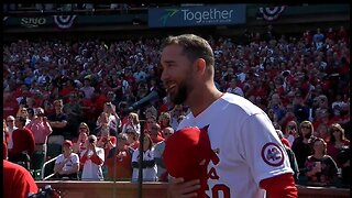 Surprise: St Louis Cardinals Pitcher Adam Wainwright Sings The National Anthem