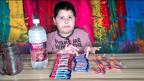 ASMR MukBang Eating Candy Canes, Airheads and Crunch Bars