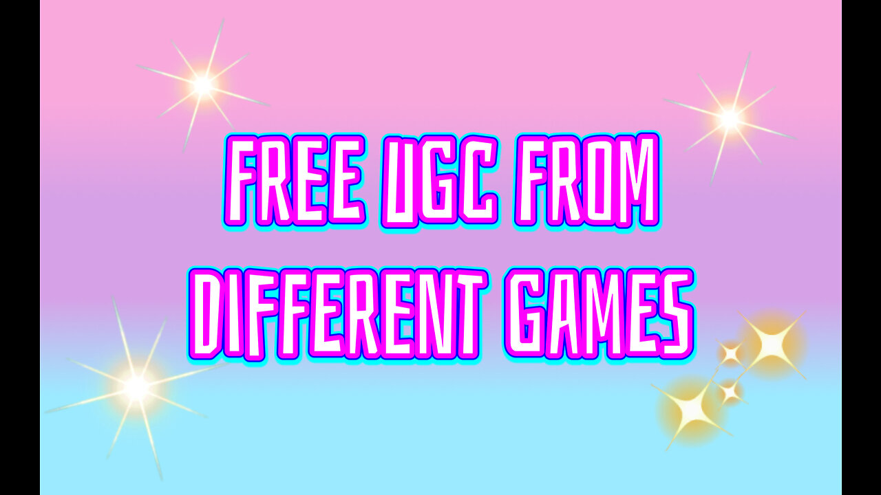 FREE UGC GAME - Roblox