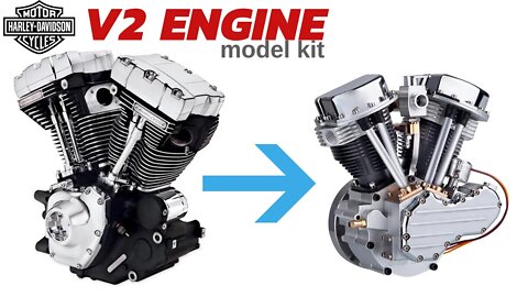 V2 Harley Davidson Modeling Engine Unboxing | - No talking | Cison FG-9VT Engine