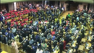 Ramaphosa arrives for state of the nation address (VRH)