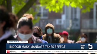 Indoor mask mandate takes effect