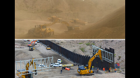 Dust Storms During Construction Of We Build the Wall's Border Wall