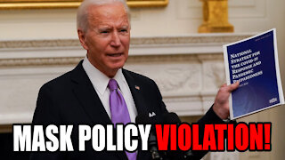 Biden VIOLATES his Own MASK POLICY!