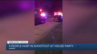 4 people hurt in shootout at house party