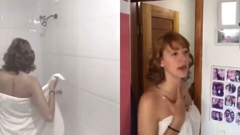 Voice in Bathroom sounds differently funny video