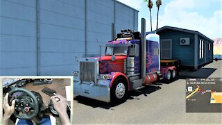 American Truck Simulator special heavy cargo pickup Gameplay ( house )