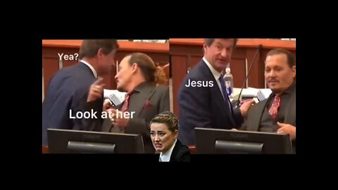 Johnny Depp Says " Look At Her !" (Funny Moments With Lawyer And Johnny Depp) Amber Heard