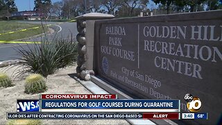 Regulations for golf courses during quarantine