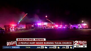 2 people hurt inside burning Tulsa church: Church also caught on fire in July