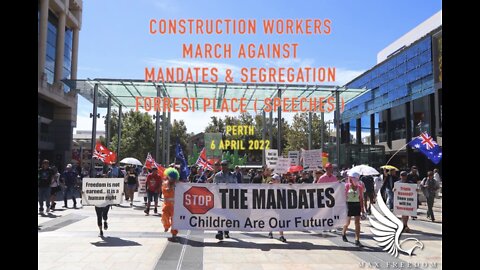CONSTRUCTION WORKERS MARCH AGAINST MANDATES & SEGREGATION (SPEECHES)