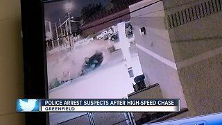 High speed chase in Greenfield ends in violent crash