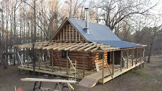 Froggy Bottoms Log Cabin Build, Silent Time Lapse