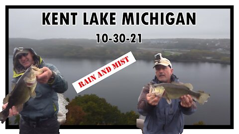 Kent Lake Michigan Bass Fishing In The Rain