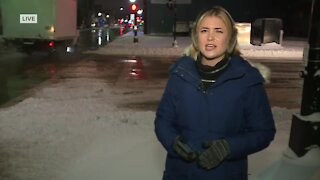 Plows clearing roads in Oshkosh after biggest snowfall this Winter