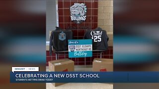 Students at new DSST: Elevate HS to get school swag today