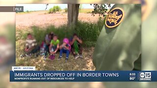 Immigrants dropped off in border towns looking for resources
