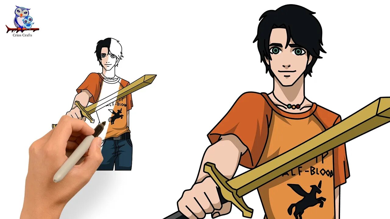 How to Draw Percy Jackson and the Olympians Step by Step