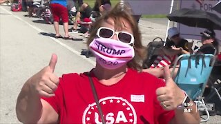 Trump supporters line up ahead of Florida rally