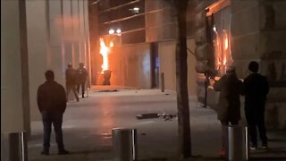 Antifa Attacks, Sets Fire to Federal Courthouse in Portland