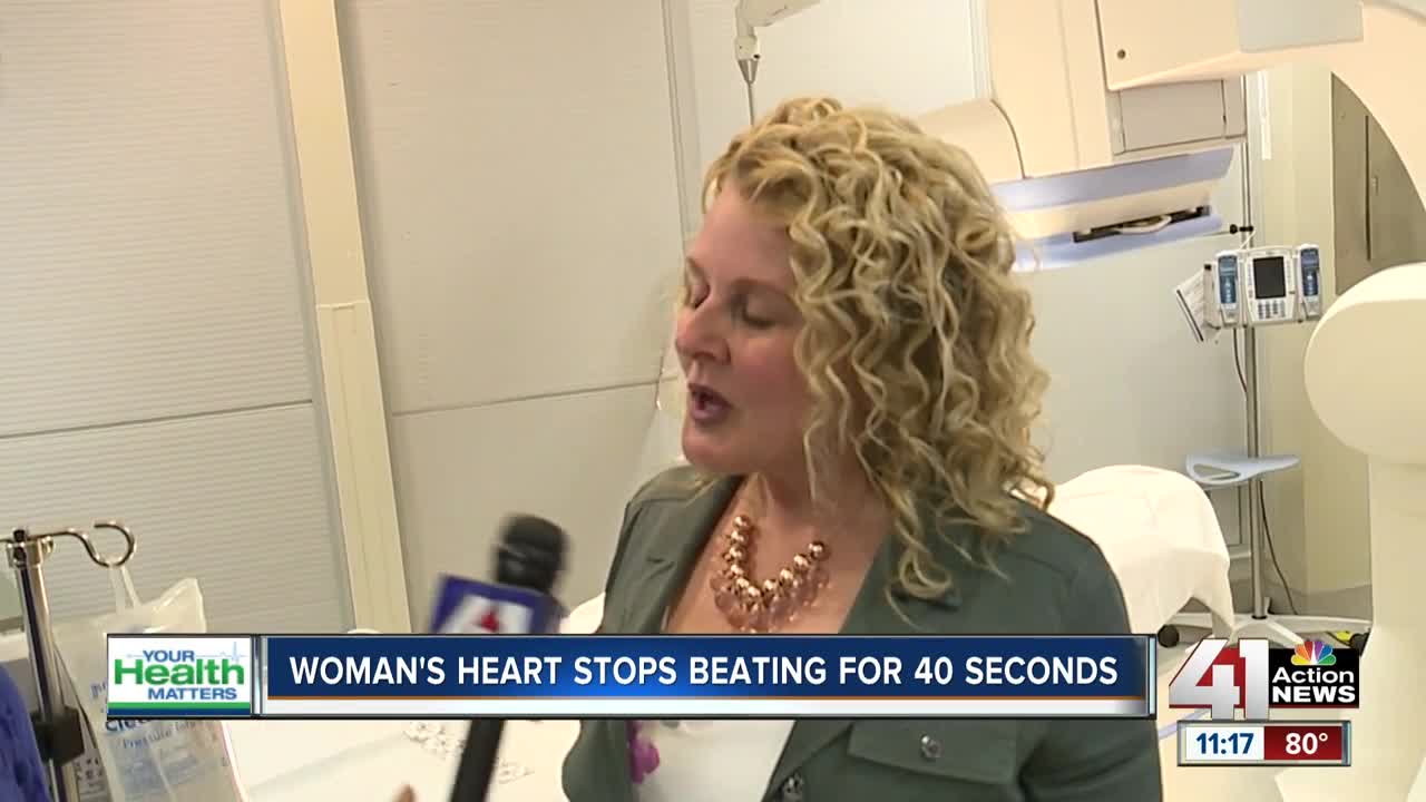 Woman's heart stops beating for 40 seconds