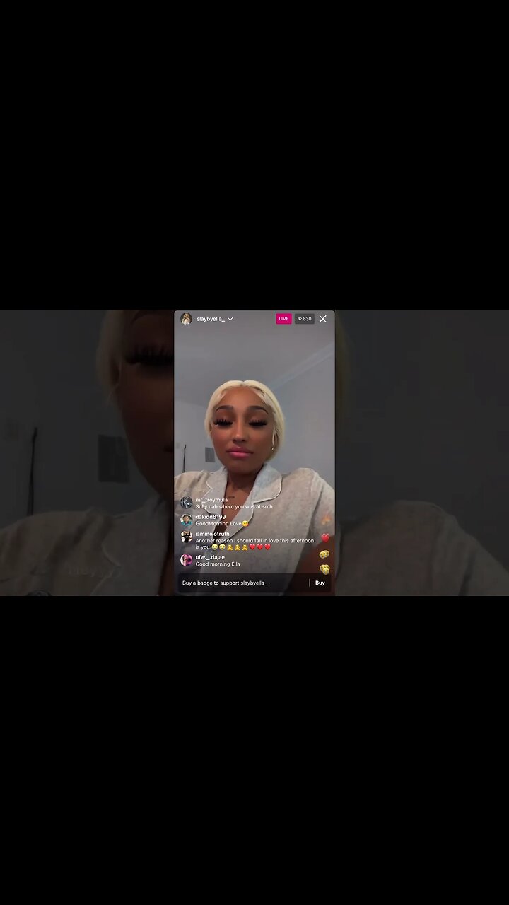 Ella Bandz Ig Live A Boogie Baby Mother Slaybyella In A Good Morning Mood Bood Up Pt