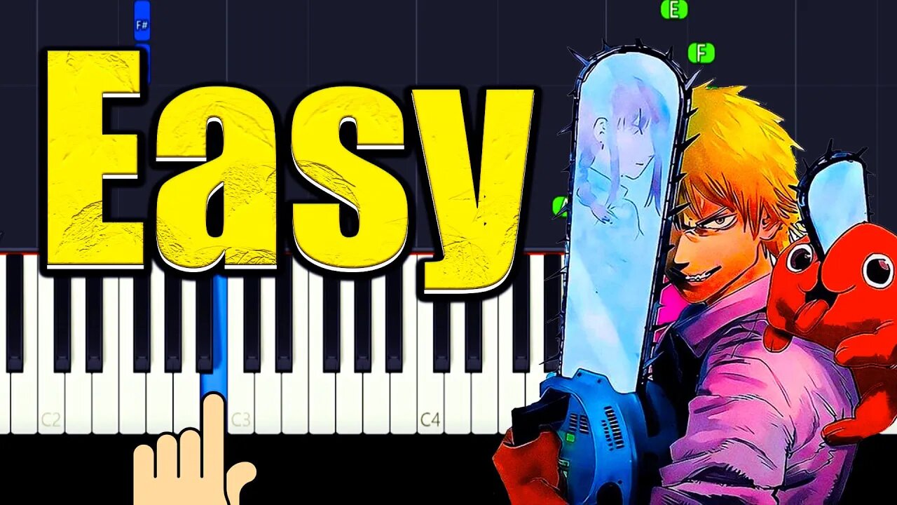 Chainsaw Man Episode 4 ED - Easy Piano Tutorial + Music Sheets