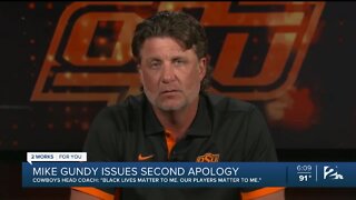 OSU Coach Mike Gundy apologizes in video for wearing controversial t-shirt