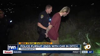 Driver arrested after pursuit ends in Tierrasanta
