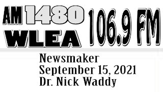 Wlea Newsmaker, September 15, 2021, Dr. Nick Waddy