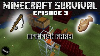 Minecraft Survival Episode 3: AFK Fish Farm