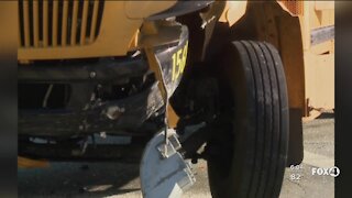 School bus hit in North Fort Myers