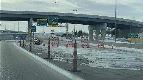 Ambassador Bridge Exits Blocked in Michigan due to Windsor Freedom Convoy