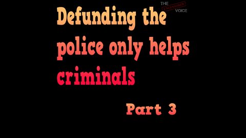 Defunding the police only helps criminals part 3