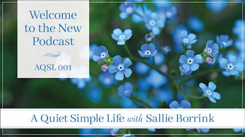 A Quiet Simple Life with Sallie Borrink - Welcome to the Podcast!
