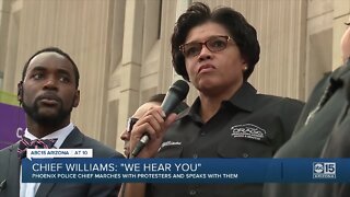 Phoenix Police Chief Jeri Williams: "We hear you"