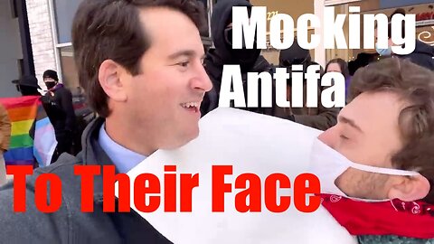 Alex Stein Mocks Armed + Masked Antifa Members from Inches Away