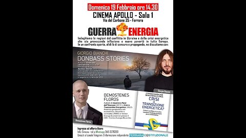 Ferrara 19.02.2023 Guerra - Energia. Giorgio Bianchi e Demostenes Floros.