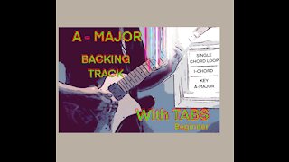 A major backing track with guitar tabs