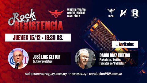 Rock en la RESISTENCIA con José Luis Gettor, Darío Díaz Ribeiro, y Fernando Vega Torrens