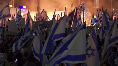 Tel Aviv / Israel - Anti-government protesters rally - 09.03.2023 #rally
