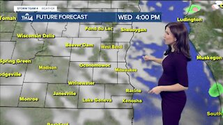 Cloudy skies and cooler temps move in Wednesday evening