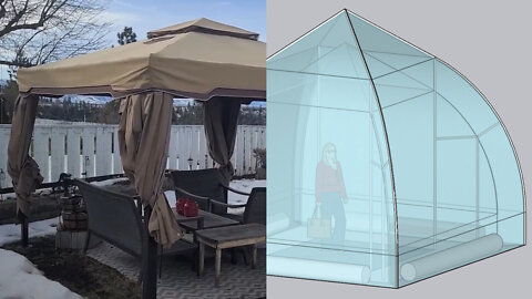 PyraTENT: How to build DIY by converting existing Gazebo sun shelter in our backyard