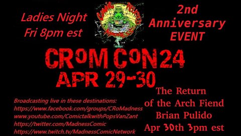 Welcome to CRoM CoN 24, "The Elevator Pitch" or "15 Minutes of Fame!!!" Part 2