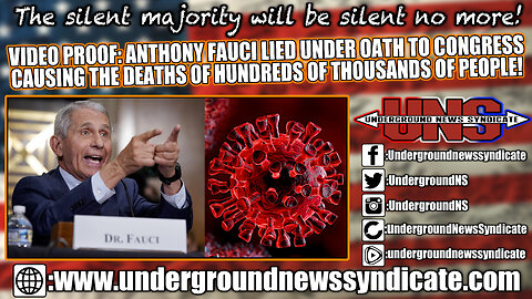 VIDEO PROOF: ANTHONY FAUCI LIED UNDER OATH ABOUT COVID-19 TO CONGRESS CAUSING THE DEATH!
