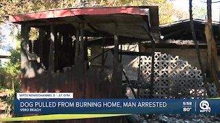 Boyfriend accused of setting home on fire with dog inside