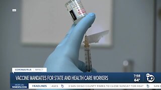 Vaccine mandates for state and health care workers.
