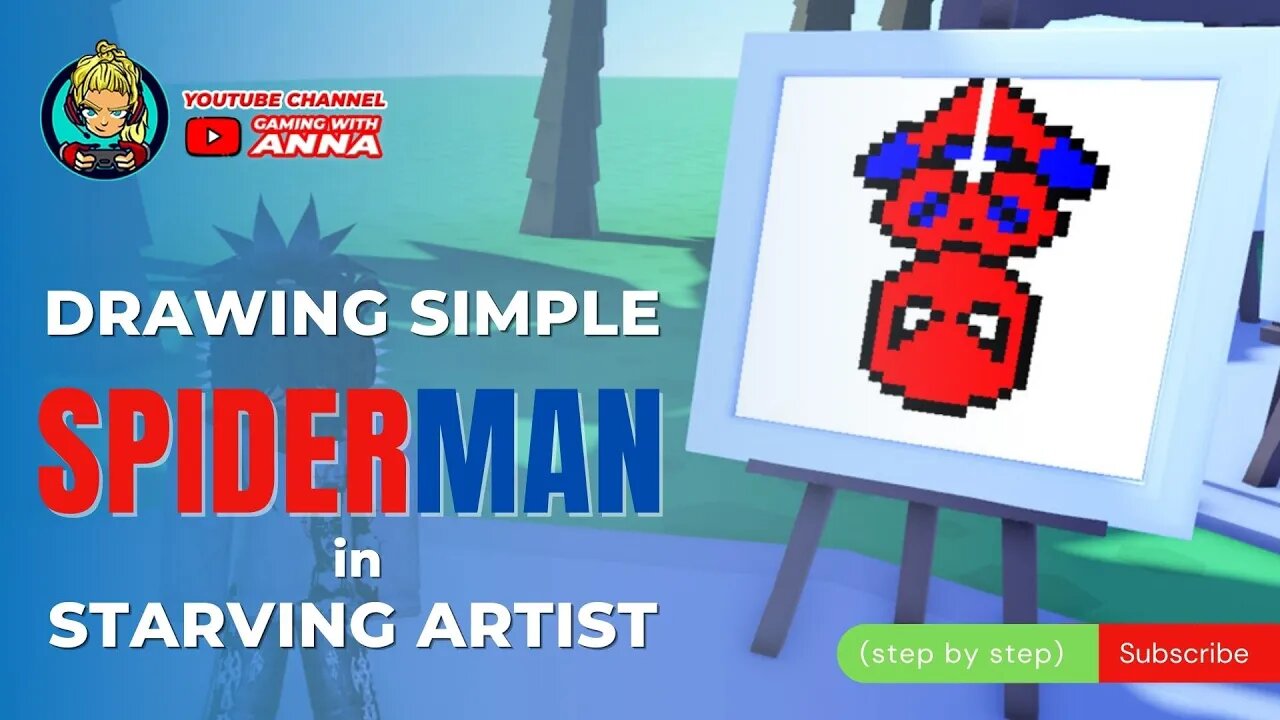 Drawing Simple 8 Bit Spider Man In Roblox Starving Artist   QTZWd.qR4e Small Drawing Simple 8 Bit Spider 